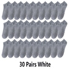 10/20/30 Paar Herren Socken Ankle Socks Weiß Schwarz Atmungsaktiv Bequem Schweißabsorbierend Boot Socken Unisex Freizeit Uni Kurze Socken