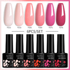 LILYCUTE 7ML 6PCS Neon Gel Nagellack Set fluoreszierend Farbwechsel Semi Permanent Soak Off Maniküre-Kit Nail Art Gel