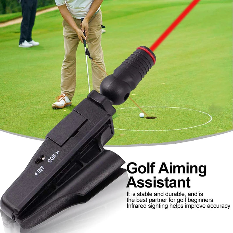 1 Stück schwarz Golf-Trainingshilfe Putter Rot Aid Aim Line Corrector Für Golfer Übungszubehör Zielhilfen