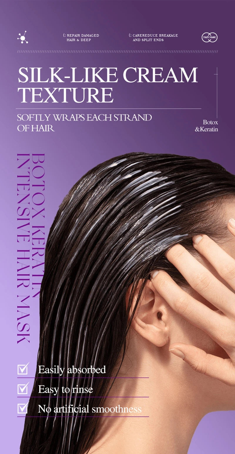 Magische Keratin Haarmaske 5 Sekunden Reparatur Beschädigtes Frizziges Haar Weich Glatt Glänzend Nährende Tiefenwirksame Feuchtigkeit Haarpflegeprodukt