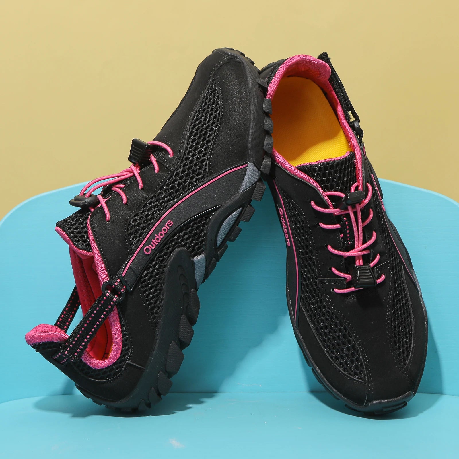 FANCYLEE Damen-Trekkingschuhe Atmungsaktives Mesh-Wanderer Leichtgewichtige Outdoor-Rutschfeste Bergsteigerschuhe EU 36-42