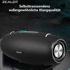 ZEALOT S67 Tragbarer Bluetooth-Lautsprecher mit Schultergurt, wasserdicht für den Außenbereich, Stereo-Klang, starker Bass, 40 Std. Wiedergabe