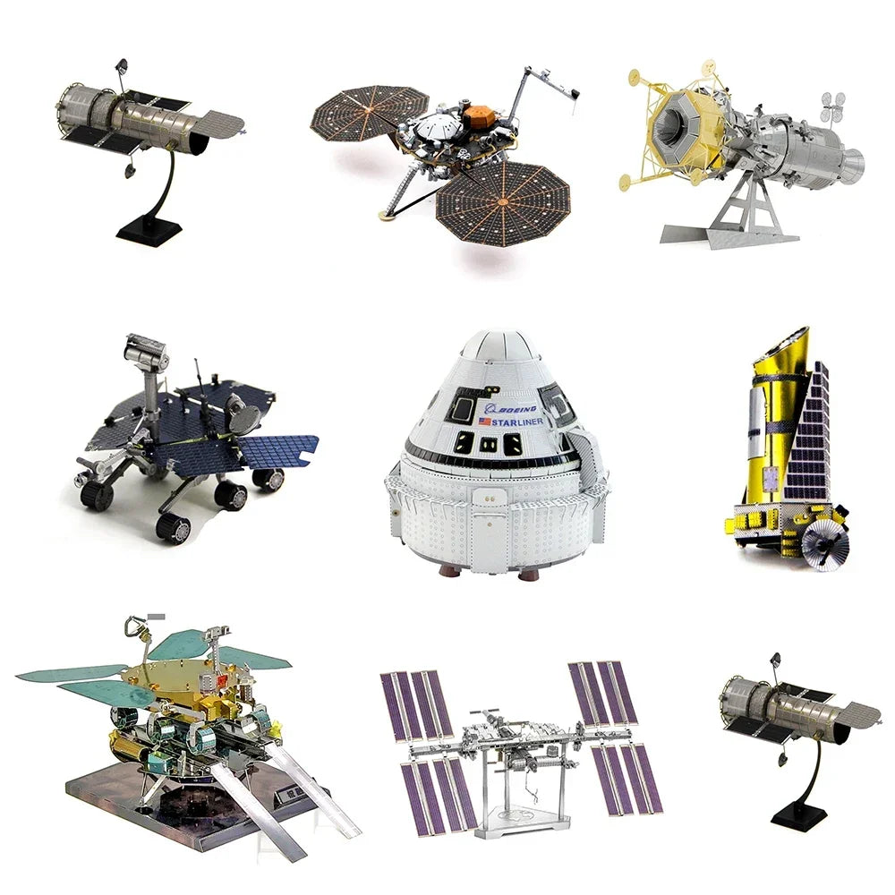 Weltraumforschung 3D Metallpuzzle Shuttle Hubble Weltraumteleskop Mars-Rover Modell Spielzeug für Kinder Kreatives Puzzle Geschenk Spielzeug