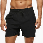 Escatch 2026 Sommer Herren-Badebekleidung Einfarbig Multicolor Polyester-Netzfutter Seitliche Reißverschlusstasche Maillot De Bain Homme Sportshorts