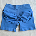 Damen Scrunch Shorts nahtlos V-Rücken Scrunch Booty Shorts Fitness Workout Laufen Yoga Gym Shorts