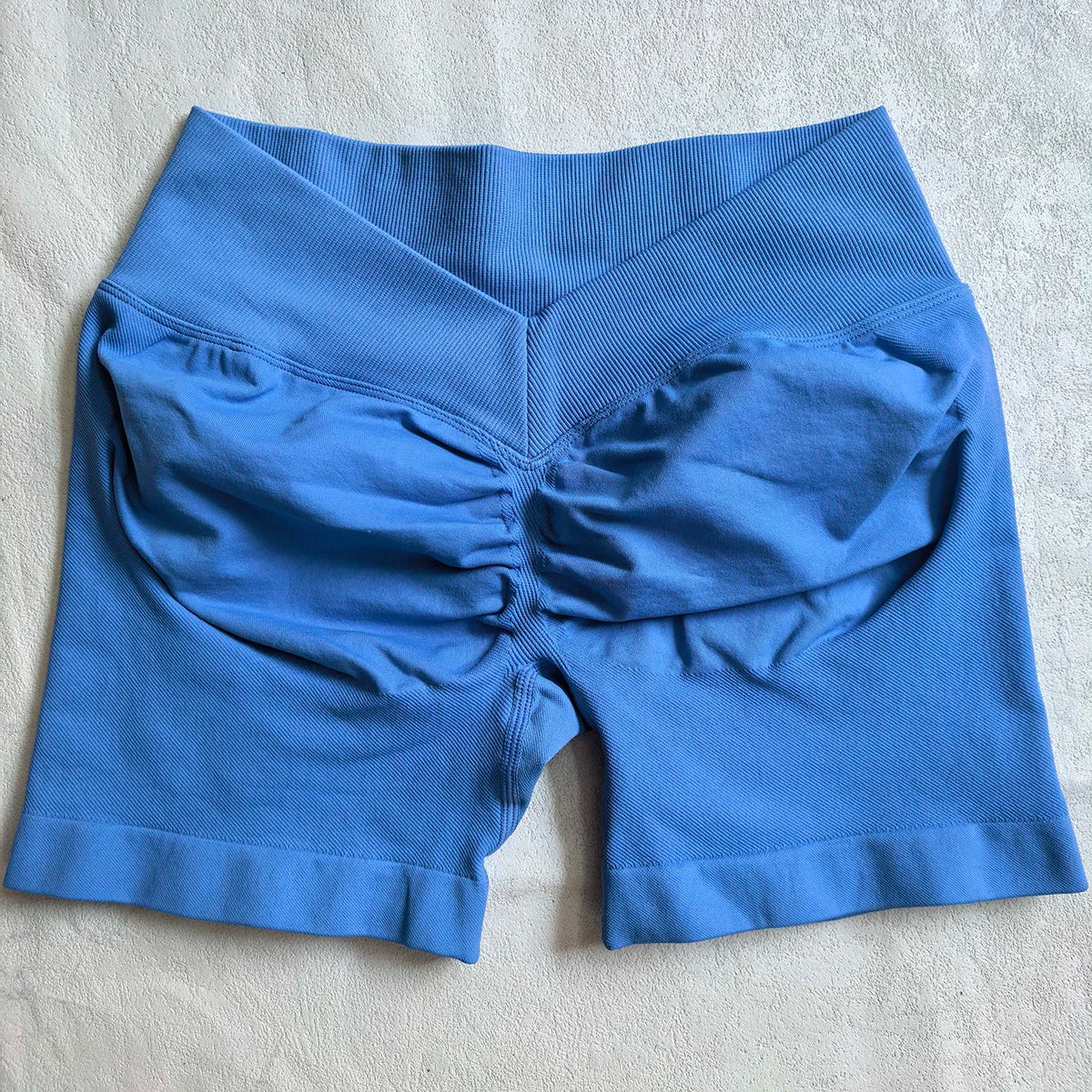 Damen Scrunch Shorts nahtlos V-Rücken Scrunch Booty Shorts Fitness Workout Laufen Yoga Gym Shorts