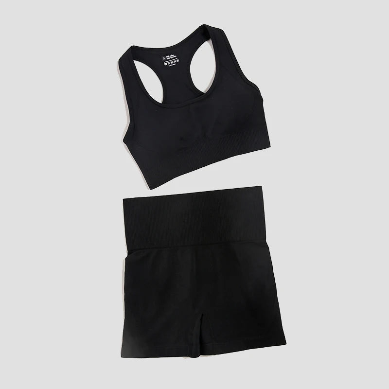 WAREBALL 2/3/4-teiliges Nahtloses Yoga-Set Sportkleidung Yoga-Anzüge für Frauen Fitness-Set Trainingsanzüge Sport-BH Gym Leggings