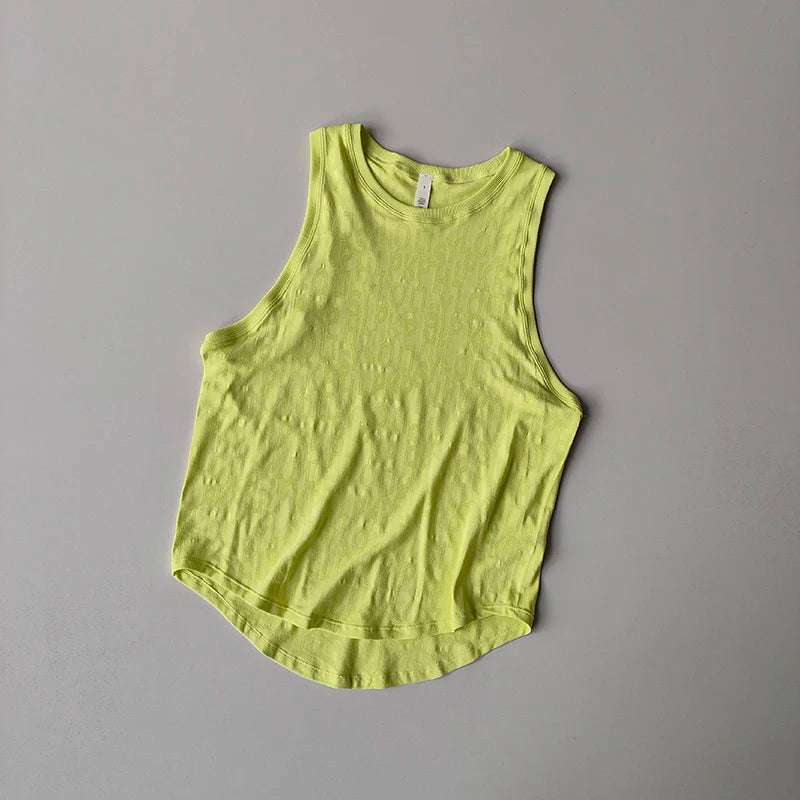 Neue ärmellose Pilates-Sportbluse für Damen, sommerliche, dünne Weste, Fitness, schnelltrocknende, ärmellose Yoga-Shirts, Oberteil, lockerer Anzug
