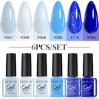 LILYCUTE 6PCS Gel-Nagellack-Set Sommer Neon Nagellack-Gel-Kits für DIY Nagel Semi-Permanenter UV-Lampe Gellack Nagellack-Set