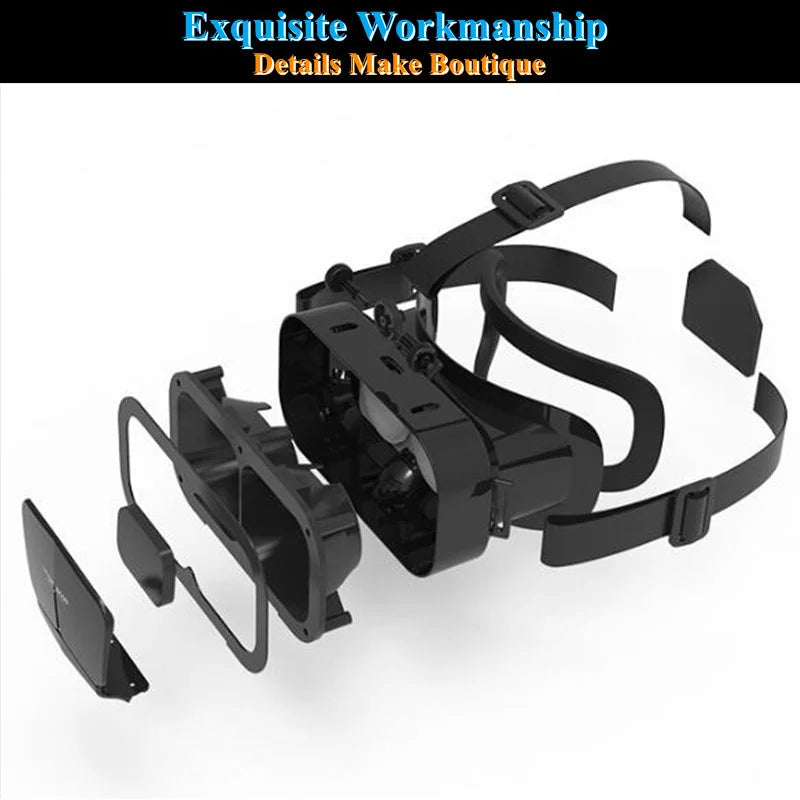 Shinecon VR Brille 3D Headset Virtual Reality Gerät Helm Schutzbrille Linsen Mobile Smartphone Handy Realidade Viar VR