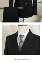 ST Cassy Dunkelblau Eleganter Herrenanzug 2-teiliges Set Moderne Hochzeitsanzüge für Herren Stilvoller Business-Büroanzug