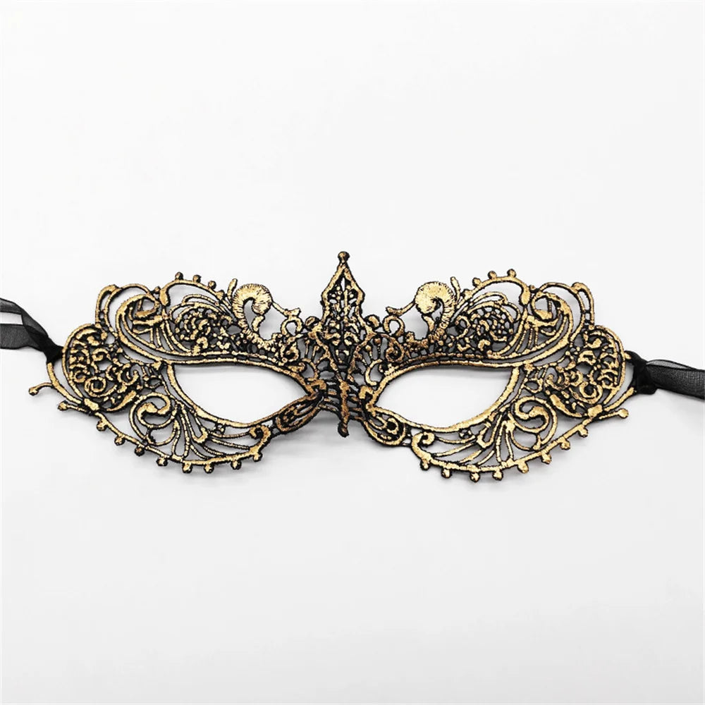 Neue Damen Hollow Lace Gesichtsmaske Maskerade Sexy Cosplay Abschlussball Party Requisiten Kostüm Maske Nachtclub Halloween Schwarze Augenmaske