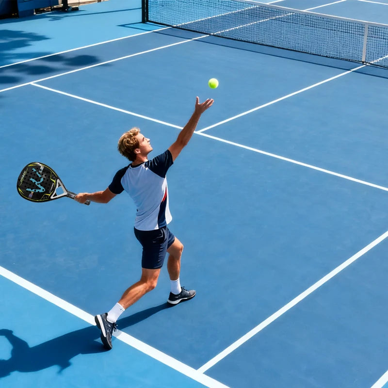12K Carbonfaser-Padel-Schläger | mit EVA Memory Foam Baumwolle | Neuer Prozess Caged Tennisschläger | Board Style Schläger