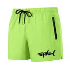 Hai-Grafik Herren Badeshorts Sommer Lässige Strandshorts mit Netzfutter Reißverschlusstaschen Schnell trocknende Badehose