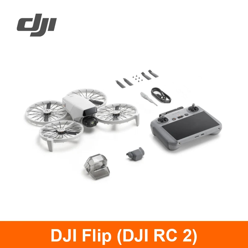DJI Flip Kameradrohne mit 4K UHD Kamera unter 249g 3-Achsen Gimbal Stabilität 44000ft/13km Videoübertragung Original
