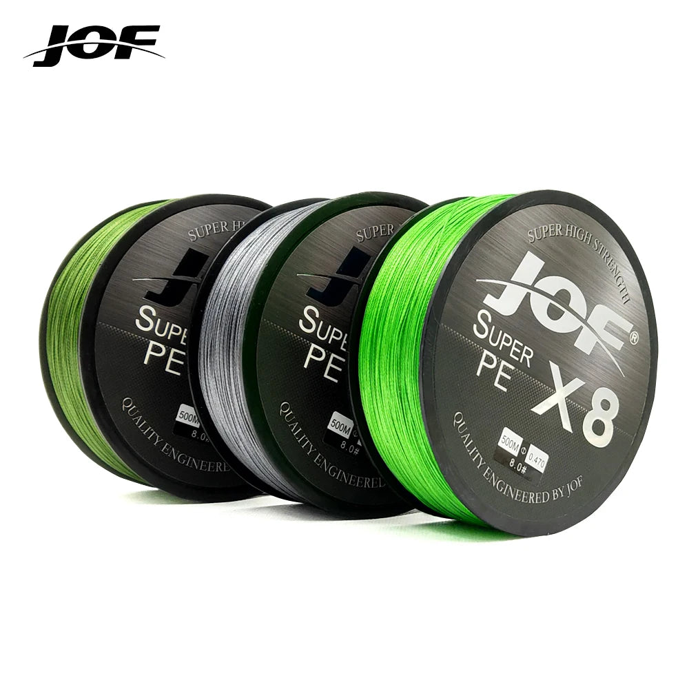 JOF X8 150M 300M 500M Geflochtene Angelschnur 8 Stränge Mehrfarbig Multifilament Salzwasser PE-Schnur 15 20 30 40 60 80 100LB Hauptbild