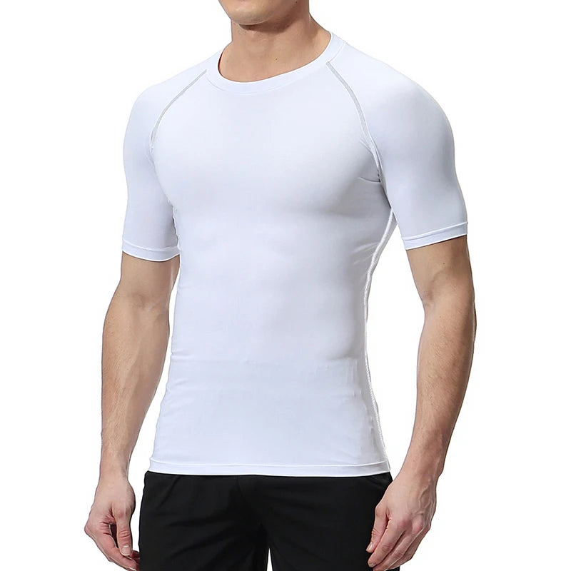 Grafische Kompressionsshirts für Herren, athletisch, schnell trocknend, Rash Guard, dehnbar, Baselayer, Unterhemden, Fitnessstudio, Workout, Lauf-T-Shirt-Oberteile