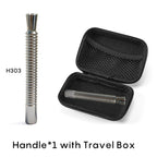 Shavcooo Glide Pro 4D Edelstahl Sicherheitsrasierer Umweltfreundlicher Dual-Halb-Rasierer für Herren und Damen Geschenkset mit Reiseetui