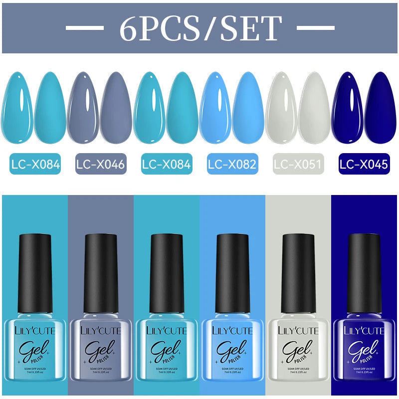 LILYCUTE Nagelgel-Politur-Set, Rosa Grün, Frühling, DIY-Nagelkunst-Design, lang anhaltend, Soak Off UV Gel, Maniküre, Malgel, Vernis-Kit