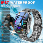 LIGE Neue 2,2-Zoll 3D Gebogenes Display Smartwatch Mit LED-Licht Thermometer Gesundheitsmonitor Smartwatch BT Anruf Sport Fitness Uhr