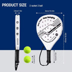 Neueste Tennisschläger 2026 | Padelschläger, aus ultraleichtem Kohlefasermaterial, mit starker Elastizität und guter Qualität