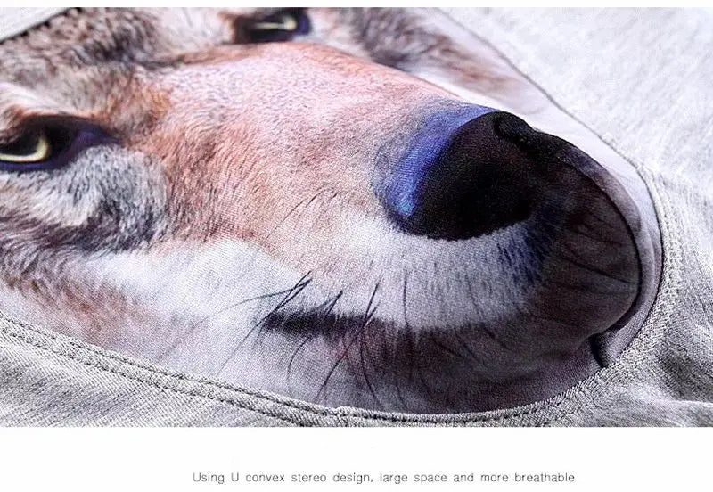 Herren Einzigartige 3D-gedruckte Wolfs-Adlerkopf-Flachwinkel-Hose mittelhohe Boxershorts Atmungsaktives gestricktes Modal-Gewebe
