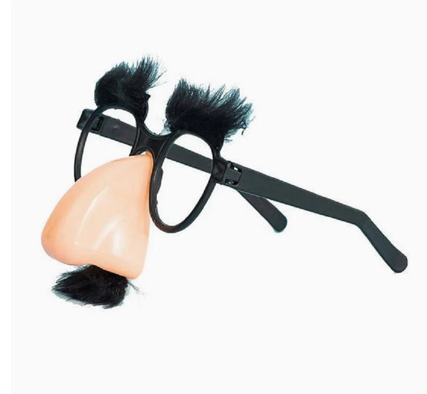 Scherzbrille Lustige Brille mit großer Nase, Augenbrauen / Schnurrbart für Halloween-Geburtstagsfeiern, lustige Foto-Requisiten