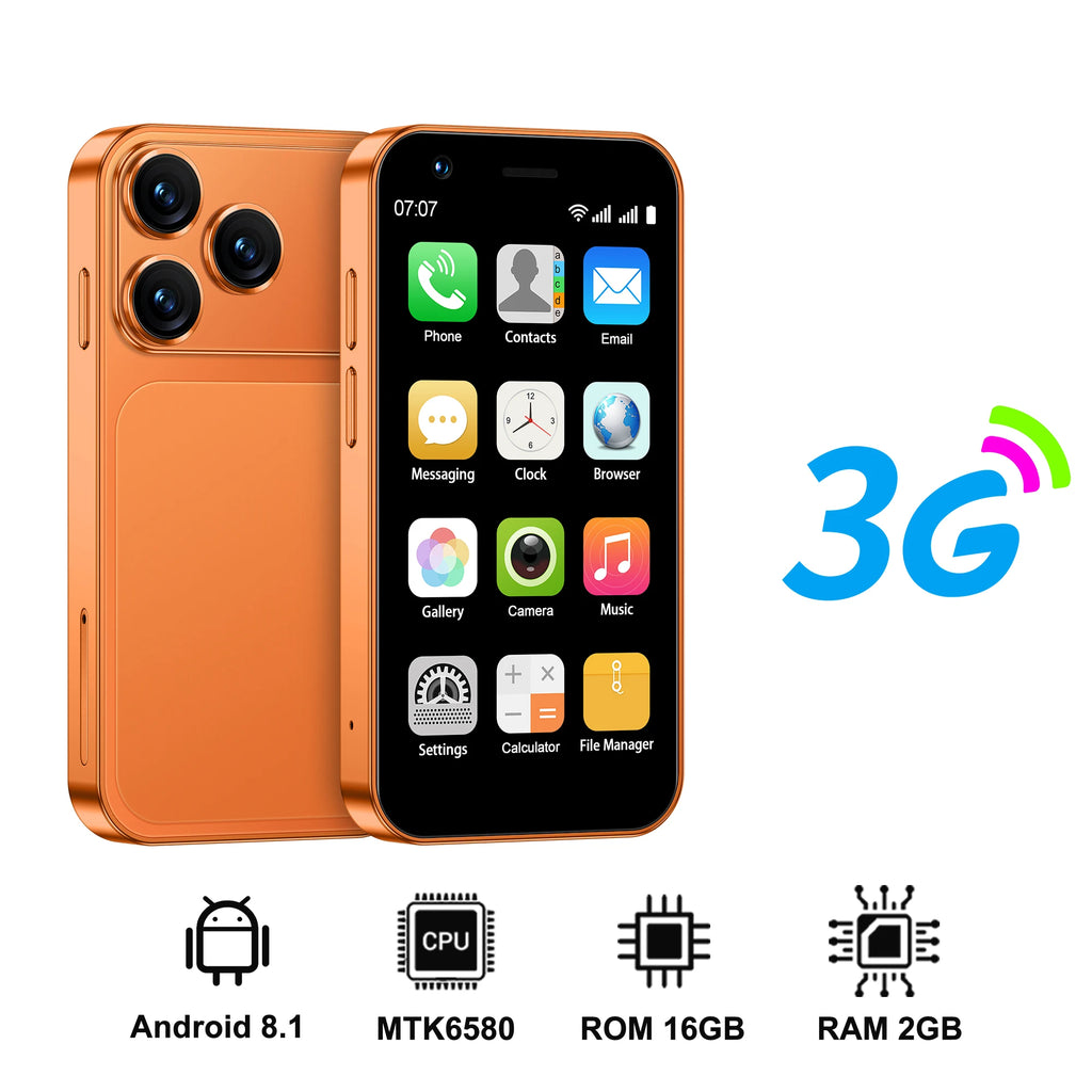 SERVO 18SE MINI 3G Pocket-Smartphone Android System Google Play 16GB ROM 2MP Kamera WiFi Super kleine Smartphones 2 SIM Standby