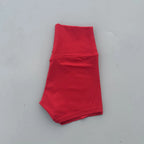 Sexy einfarbige Damen-Fitness-Sportshorts, hohe Taille, athletische Yoga-Shorts, Bein-Radfahren, umfassendes Training, Jogging, Squat-Proof