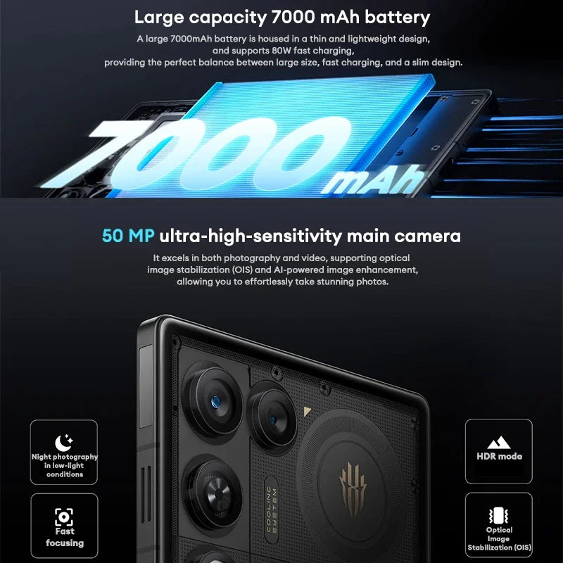 REDMAGIC 11 Air ist mit einem Prozessor 8 Elite und RedCore R4 sowie einem Hochleistungsakku von 7.000 mAh ausgestattet und bietet ein e