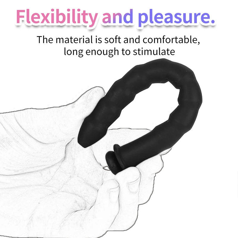 5 Größen gebogene Harnröhren-Sonde Penis-Einführung Stimulation Dilatator Keuschheitskatheter hohler Penis-Plug mit Stopper Sexspielzeug für Männer