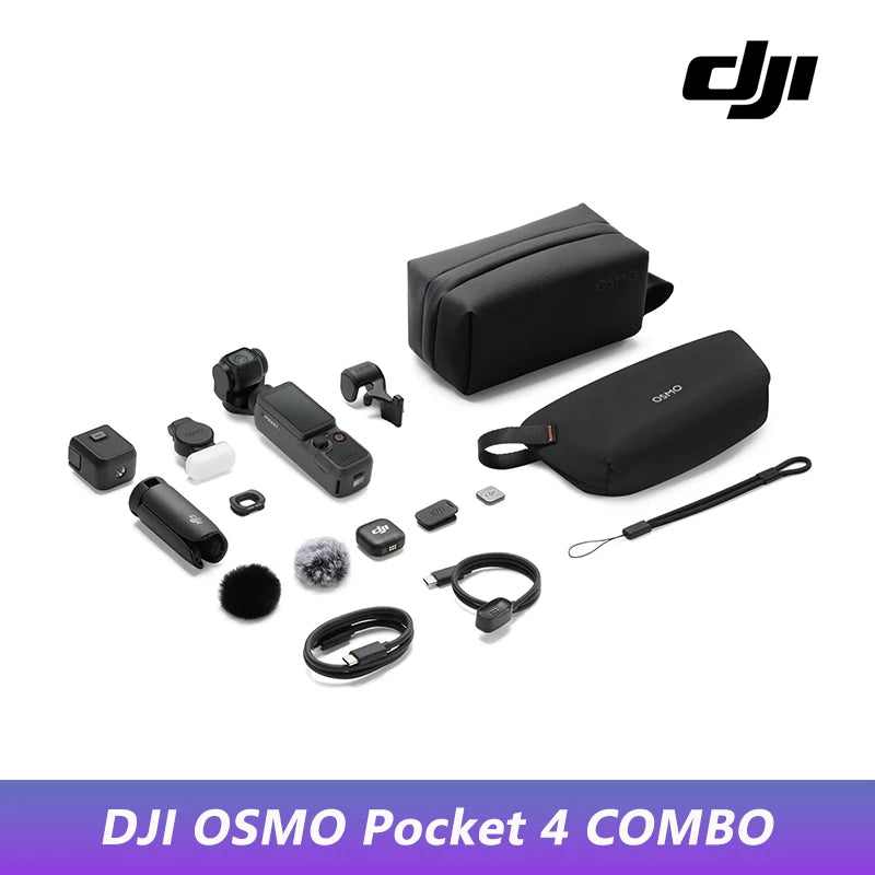 【2026 NEU】DJI Osmo Pocket 4 Taschengimbal Vlog-Kamera 1″ CMOS & 4K/240fps 3-Achsen-Stabilisierung 2× verlustfreier Zoom 107 GB interner Speicher 2" drehbarer Bildschirm Videokamera für Fotografie Neu Original