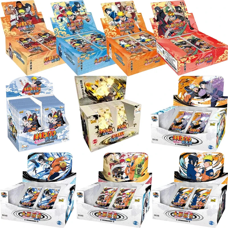 KAYOU Original Naruto-Kartenbox Anime-Figurenkarten-Boosterpack Sasuke-Sammelkarten-Spielzeug Weihnachtsgeburtstagsgeschenk für Kinder