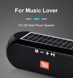 Solar Radio FM Outdoor Tragbarer Kabelloser Bluetooth-Lautsprecher Musik Soundbox Subwoofer Bass Aux PC TV Computer TV Hifi Stereo Mp3