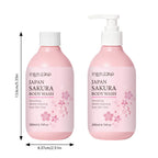 Sakura Duschgel Lang anhaltende Feuchtigkeit Glatt Langanhaltender Duft Sanfter Schaum Körperreinigung Badeprodukt 200ml