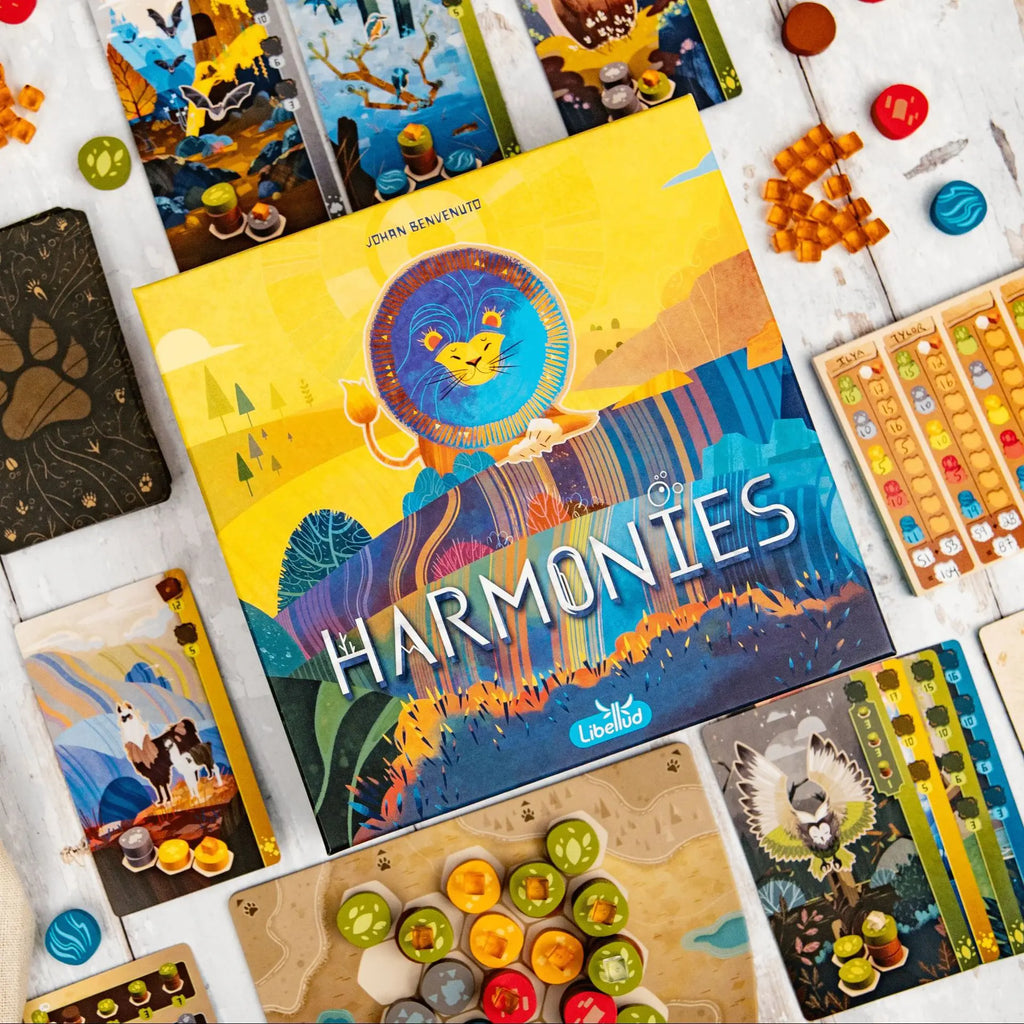 Harmonies - Brettspiele - Erschaffung von Landschaften und Lebensräumen für Tiere - Strategie und Kreativität - Ab 10 Jahren