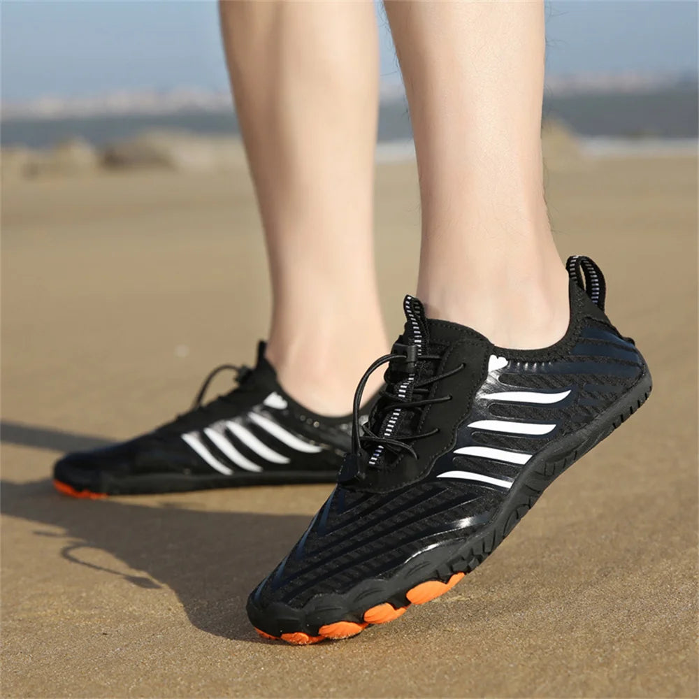 Unisex-Schnelltrocknende Wasserschuhe Herren Damen Bunte Strand-Schwimm-Surf-Wasserschuhe Paar Barfuß-Upstream-Sneaker