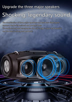ZEALOT S67 Tragbarer Bluetooth-Lautsprecher mit Schultergurt, wasserdicht für den Außenbereich, Stereo-Klang, starker Bass, 40 Std. Wiedergabe