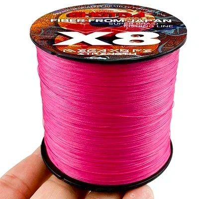 8 Strands Multifilament Angelschnüre Salzwasser Fliegen-Karpfen geflochtene Schnur X8 Spinnköder Angelschnur für Barsch 300m/500m 18lb-78lb