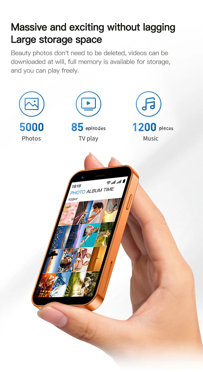 SERVO 18SE MINI 3G Pocket-Smartphone Android System Google Play 16GB ROM 2MP Kamera WiFi Super kleine Smartphones 2 SIM Standby