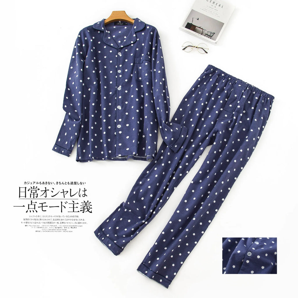 Herren-Hausanzüge Langärmelige Hosenanzüge für Herbst und Winter Pyjamas für Herren Flanell Kariertes Design Pyjamas für Herren