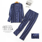 Herren-Hausanzüge Langärmelige Hosenanzüge für Herbst und Winter Pyjamas für Herren Flanell Kariertes Design Pyjamas für Herren