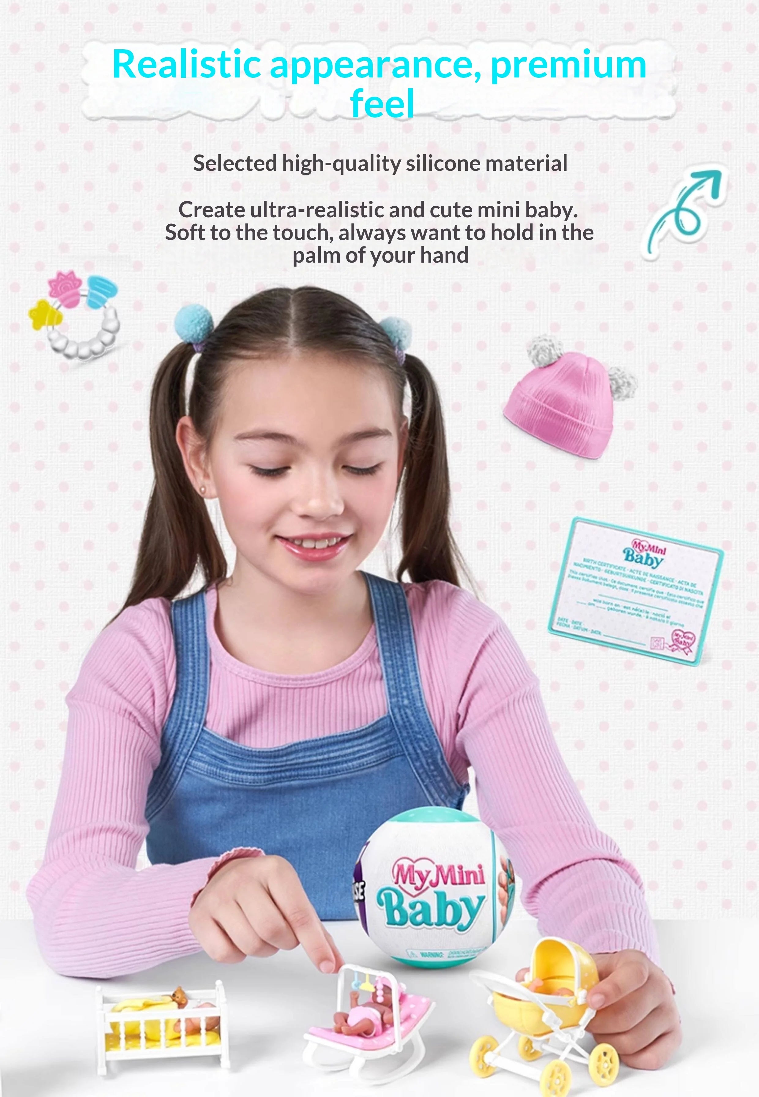 Zuru 5 Surprise My Mini Baby Miniatur-Babypuppen Sammelbares Überraschungs-Ei mit 12 verschiedenen Modellen, auf Lager, Spielzeuggeschenk für Kinder