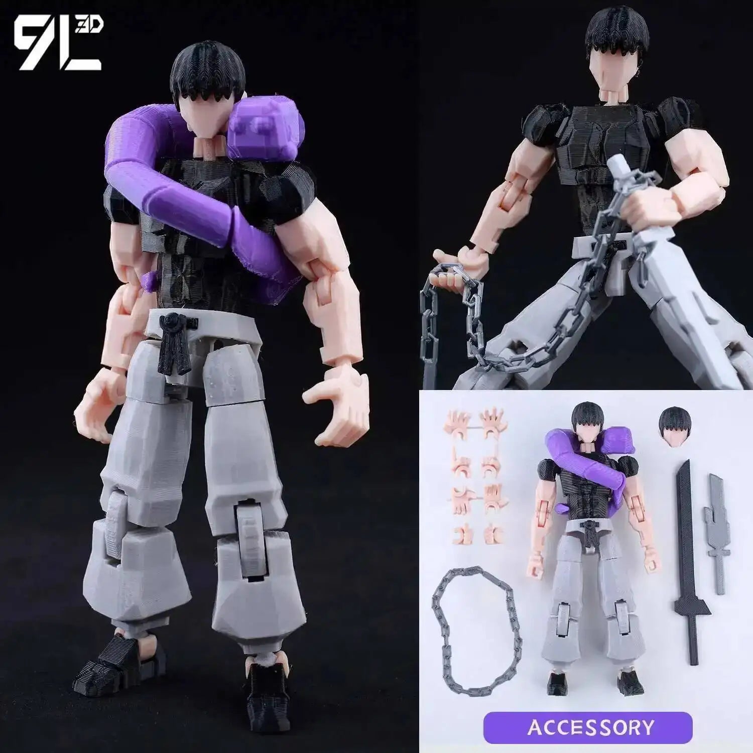 9L3D Lucky13 Gojo Sukuna Jujutsu Fushiguro Toji Gojo Satoru Actionfigur Dummy13 T13 Mehrgelenkige Sammlerstücke Titan13