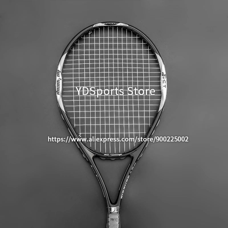 Hochwertiger Tennisschläger aus Carbon-Aluminiumlegierung, besaitet, für Erwachsene, 4-1/4 Zoll Griffstärke, inklusive Schlägertasche, für Herren und Damen