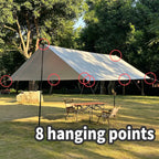 Campingplane Wasserdichtes Zelt Touristenmarkise Schatten Gartenüberdachung Strandsonnenschutz Outdoor Ultraleichter Sonnenschutz Wandern Rucksackreisen