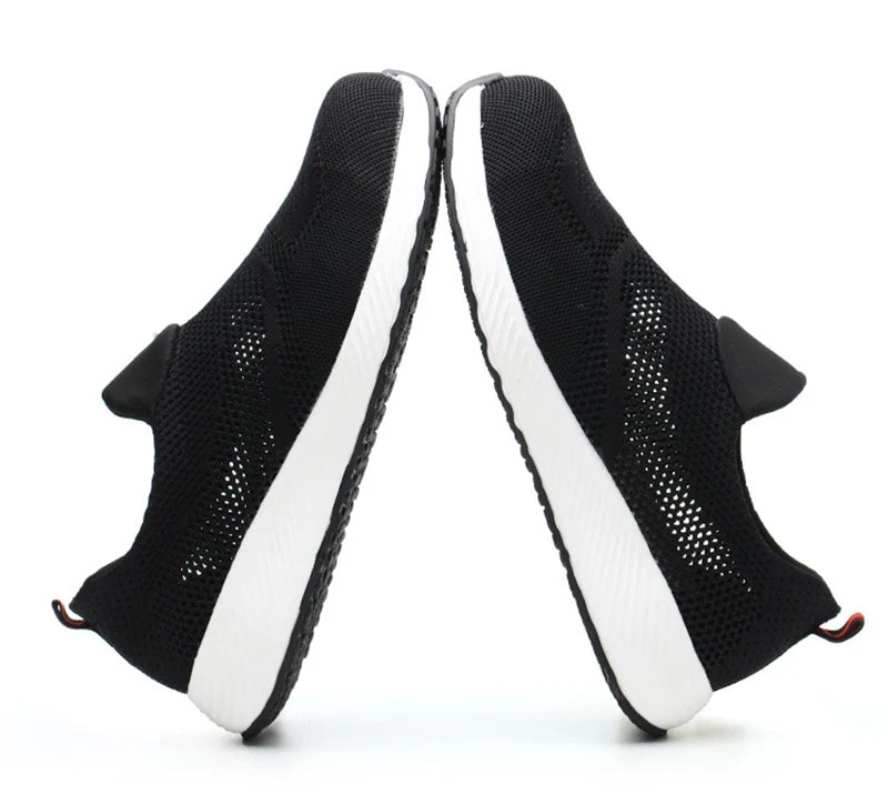 Sommer Mesh Leichte Arbeitssneaker Stahlkappe Schutzarbeitsschuhe Herren Damen Atmungsaktive Bauschuh Arbeitsstiefel Herren