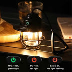 Tragbare Campinglaternen Retro Hängezeltlampe Wasserdichte Dimmbare Campinglampe 1200mAh für Wandern Angeln Notfalllaterne
