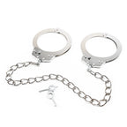 DUTRIEUX Edelstahl Handschellen BDSM Fesselset Verstellbare Metallfußfesseln Kette Fetisch Fesseln Sexspielzeug für Paare