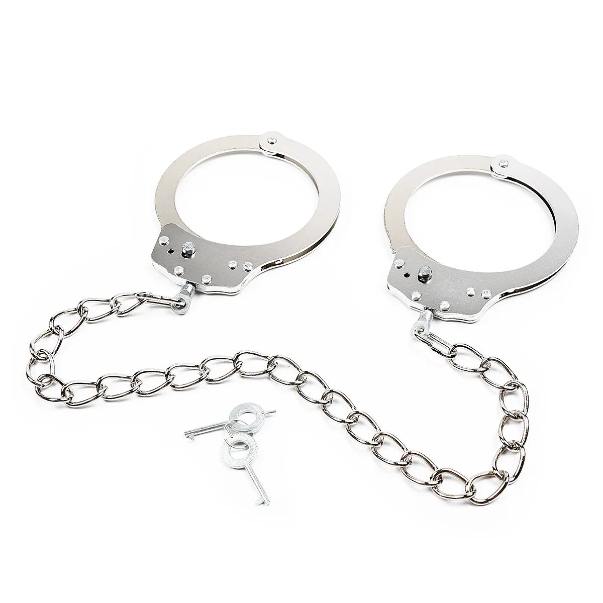 DUTRIEUX Edelstahl Handschellen BDSM Fesselset Verstellbare Metallfußfesseln Kette Fetisch Fesseln Sexspielzeug für Paare